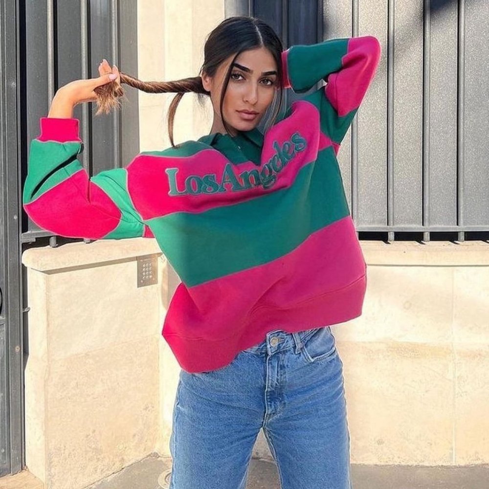 🆕 ZARA "LOS ANGELES" POLO SWEATSHIRT